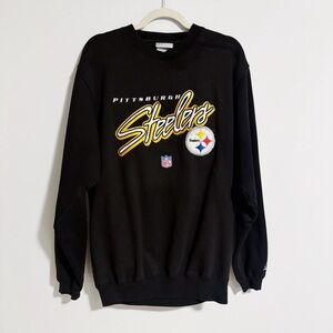 Reebok - Black Steelers Patch Logo Sweater
